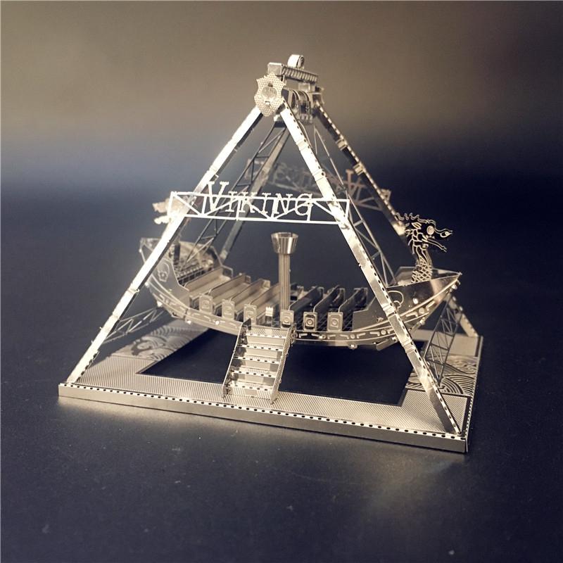 鋼鐵火星人益智玩具★ 遊樂場系列-海盜船(可動式)★拼酷★MU藝模★3D立體金屬拼圖★DIY金屬模型-細節圖6