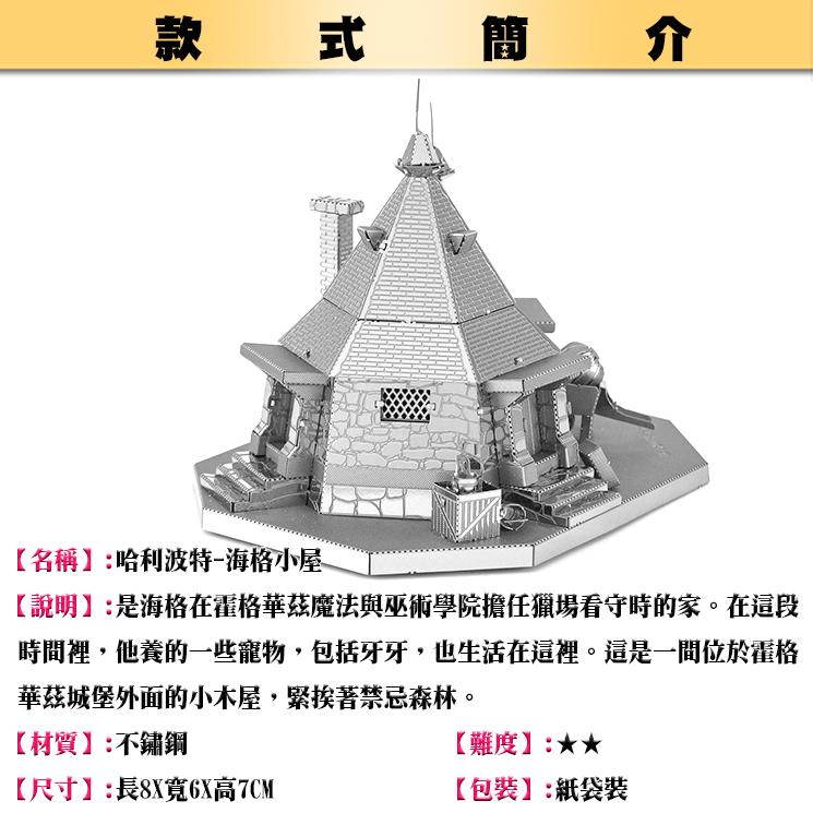 鋼鐵火星人益智玩具★ 海格小屋 ★拼酷★MU藝模★3D立體金屬拼圖★DIY金屬模型-細節圖2