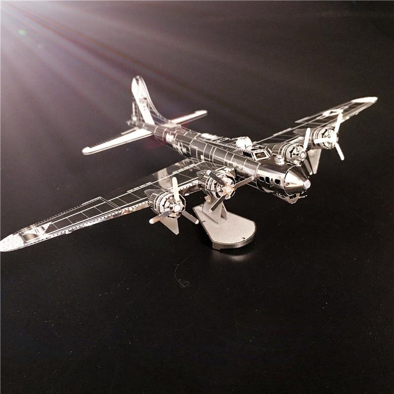 鋼鐵火星人益智玩具★ B-17轟炸機(空中堡壘) ★拼酷★MU藝模★3D立體金屬拼圖★DIY金屬模型-細節圖4