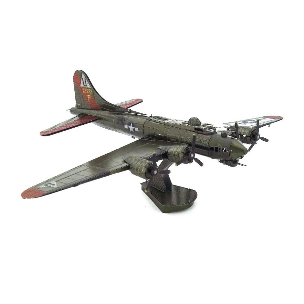 鋼鐵火星人益智玩具★ B-17轟炸機(空中堡壘) ★拼酷★MU藝模★3D立體金屬拼圖★DIY金屬模型-細節圖7