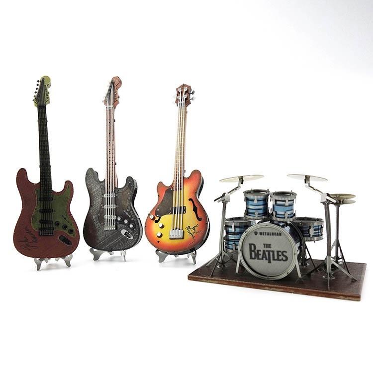 鋼鐵火星人益智玩具★ 貝斯 - 吉他 ★拼酷★MU藝模★3D立體金屬拼圖★DIY金屬模型-細節圖2