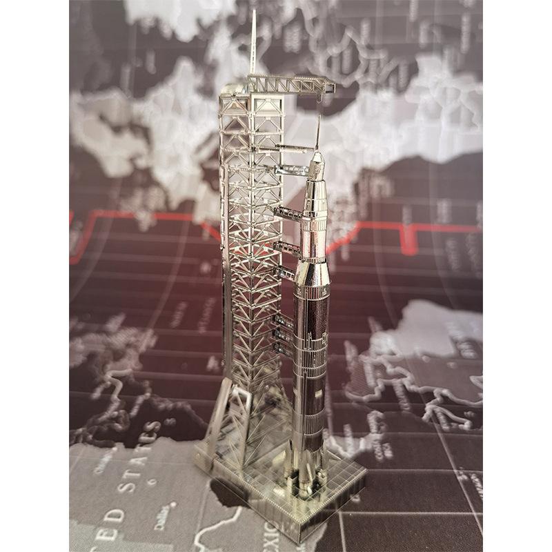 鋼鐵火星人益智玩具★ 阿波羅土星五號發射台 ★拼酷★MU藝模★3D立體金屬拼圖★DIY金屬模型-細節圖2