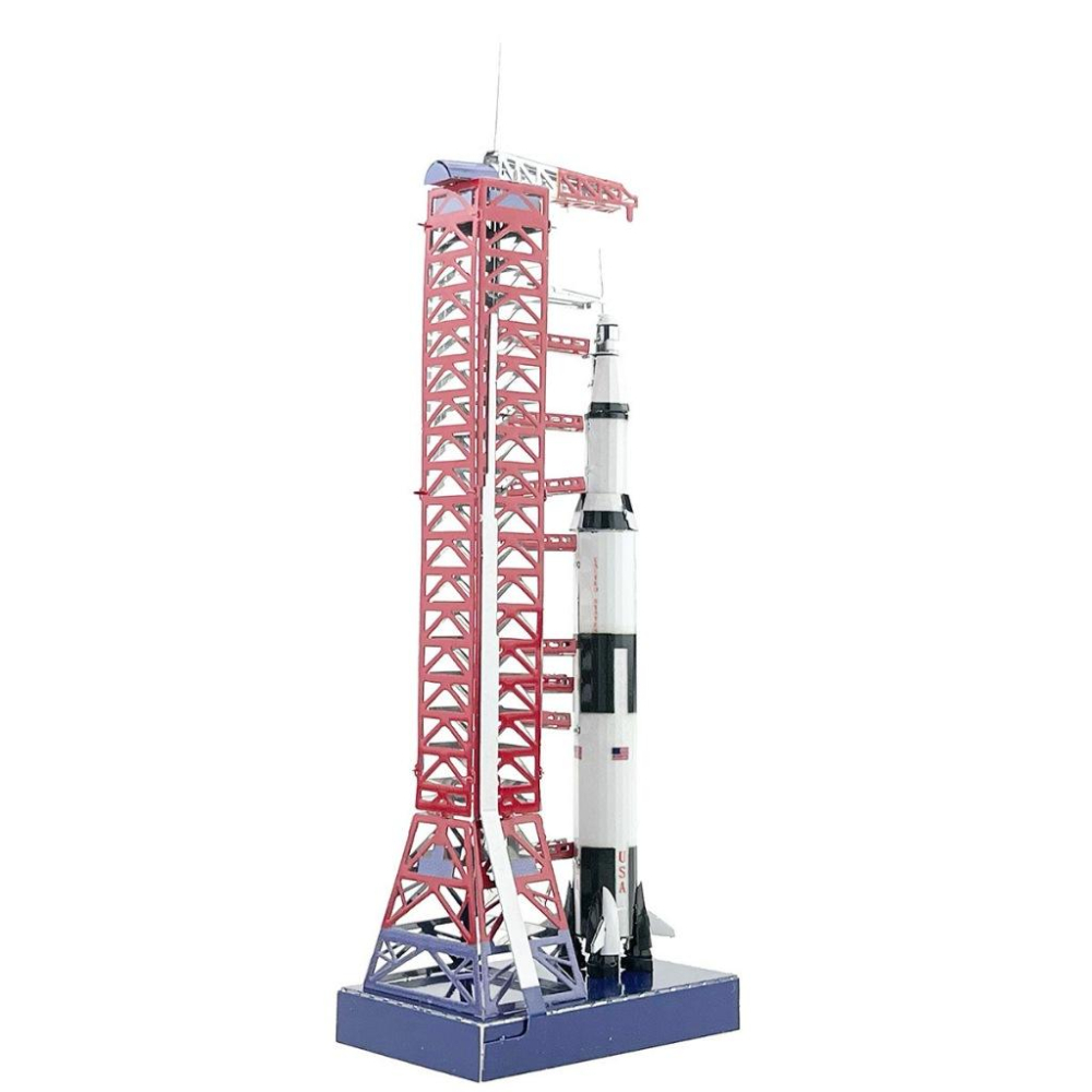 鋼鐵火星人益智玩具★ 阿波羅土星五號發射台 ★拼酷★MU藝模★3D立體金屬拼圖★DIY金屬模型-細節圖3