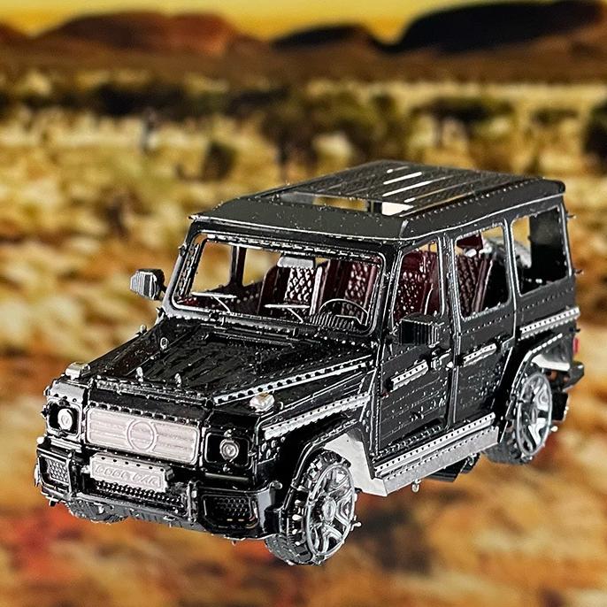 鋼鐵火星人益智玩具★ G500越野車(彩色款) ★拼酷★MU藝模★3D立體金屬拼圖★DIY金屬模型-細節圖4