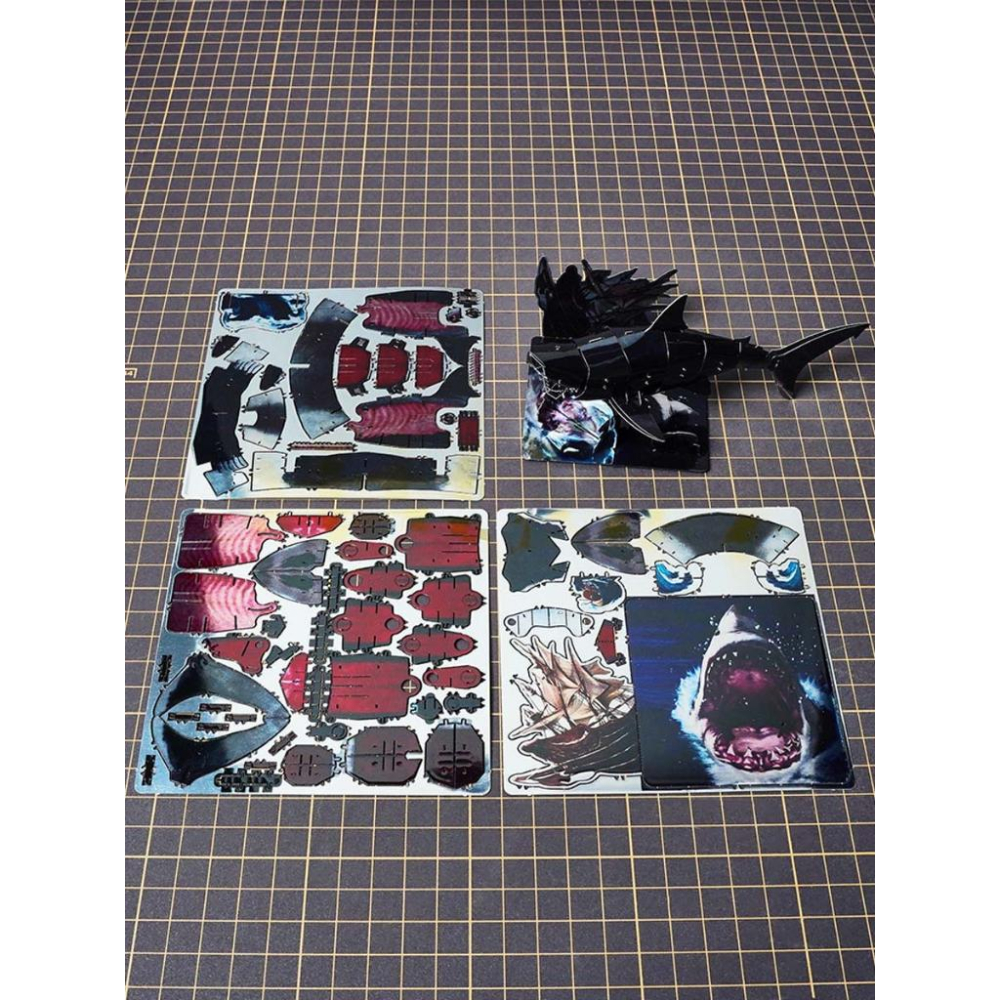 鋼鐵火星人益智玩具★ 噬人鯊 ★拼酷★MU藝模★3D立體金屬拼圖★DIY金屬模型-細節圖3
