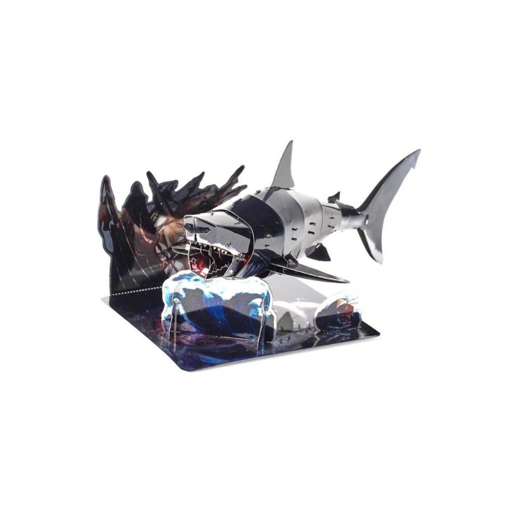 鋼鐵火星人益智玩具★ 噬人鯊 ★拼酷★MU藝模★3D立體金屬拼圖★DIY金屬模型-細節圖4