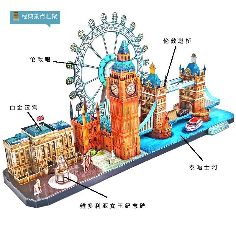 ★鋼鐵火星人益智玩具★ 杜拜.倫敦.街景城市風景線 ★拼酷★MU藝模★3D立體金屬拼圖★DIY金屬模型-細節圖3