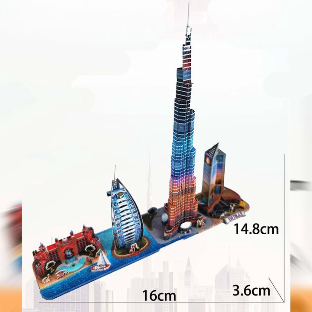 ★鋼鐵火星人益智玩具★ 杜拜.倫敦.街景城市風景線 ★拼酷★MU藝模★3D立體金屬拼圖★DIY金屬模型-細節圖7