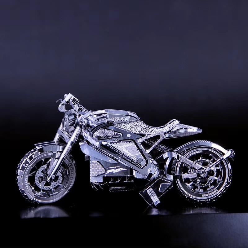 鋼鐵火星人◎哈雷電動摩托車◎3D立體金屬拼圖◎創意diy金屬模型◎蝕刻片-拼酷-細節圖3