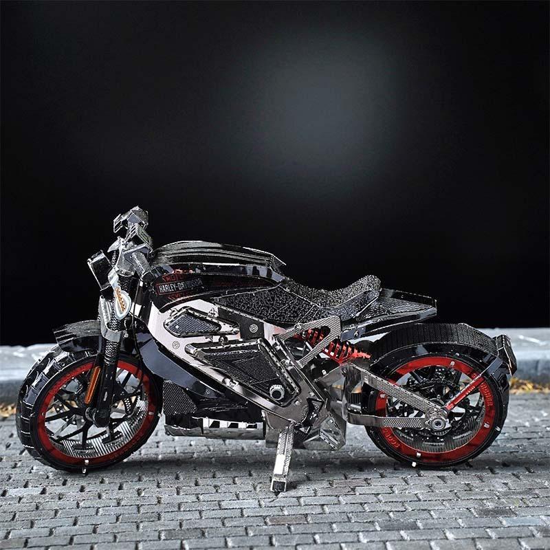 鋼鐵火星人◎哈雷電動摩托車◎3D立體金屬拼圖◎創意diy金屬模型◎蝕刻片-拼酷-細節圖4