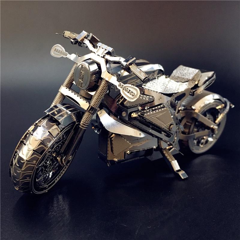 鋼鐵火星人◎哈雷電動摩托車◎3D立體金屬拼圖◎創意diy金屬模型◎蝕刻片-拼酷-細節圖5