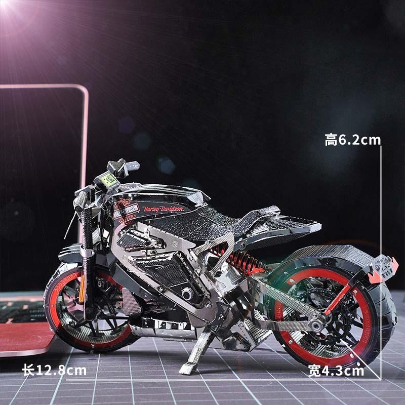 鋼鐵火星人◎哈雷電動摩托車◎3D立體金屬拼圖◎創意diy金屬模型◎蝕刻片-拼酷-細節圖7
