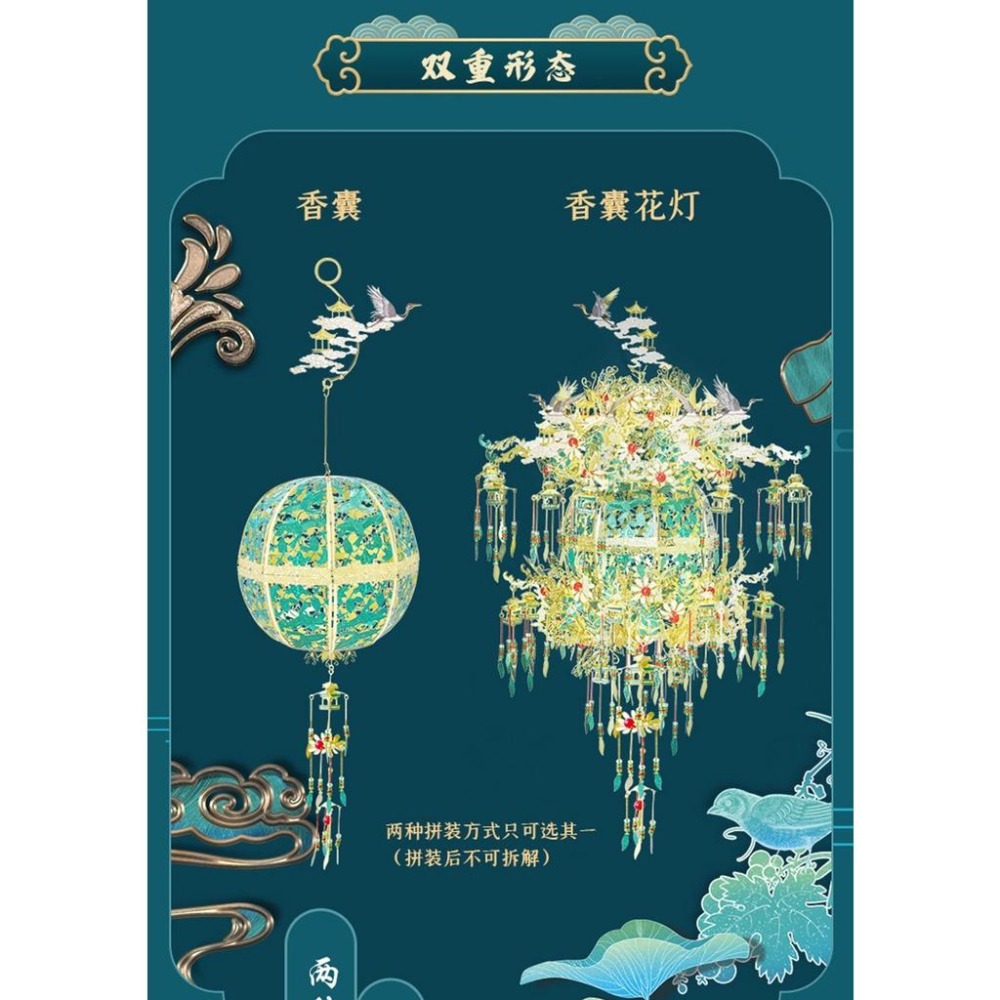 鋼鐵火星人益智玩具★葡萄花鳥紋銀香囊 ★拼酷★MU藝模★3D立體金屬拼圖★DIY金屬模型-細節圖3