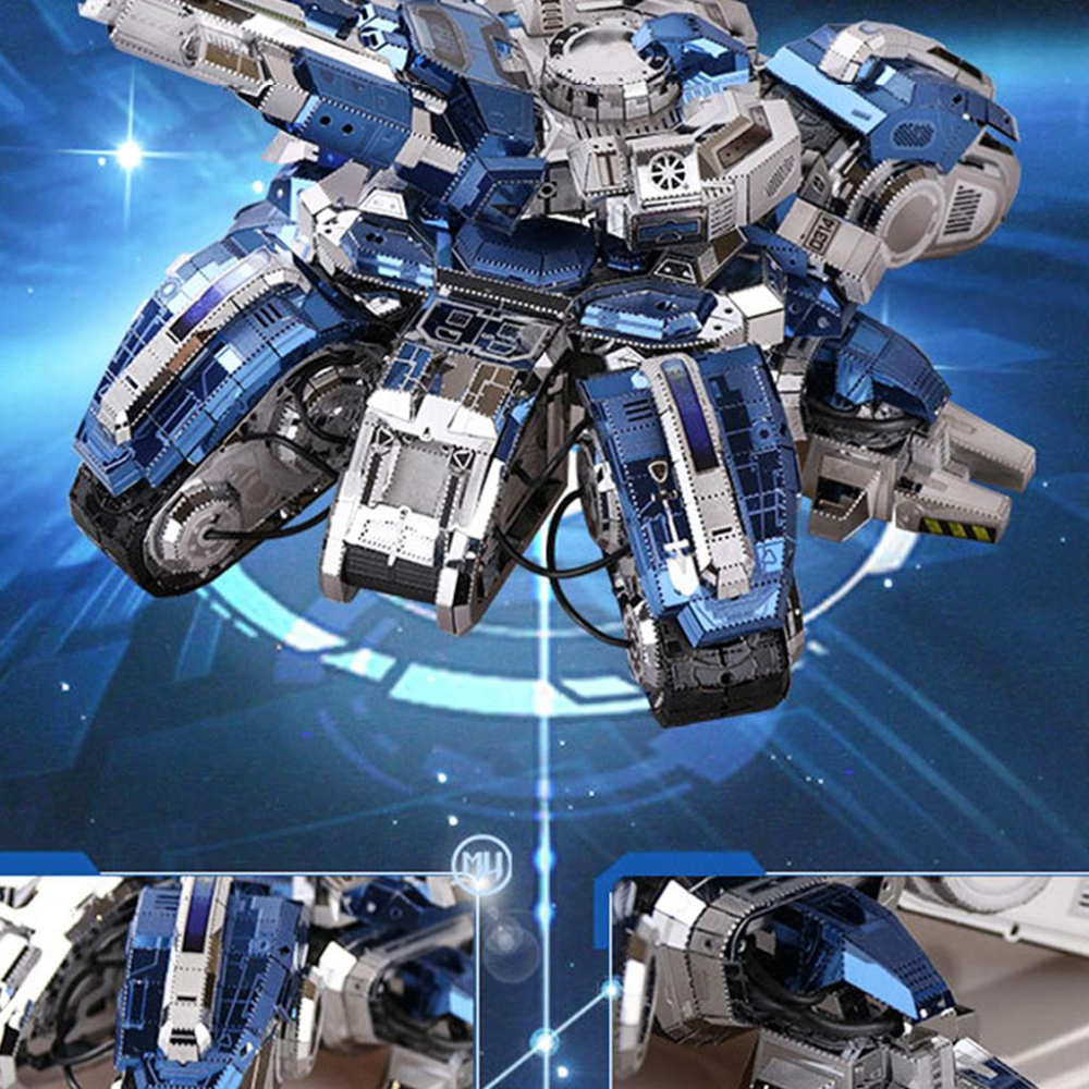 鋼鐵火星人益智玩具★ 星海爭霸- 人族 攻城坦克 ★拼酷★MU藝模★3D立體金屬拼圖★DIY金屬模型-細節圖5