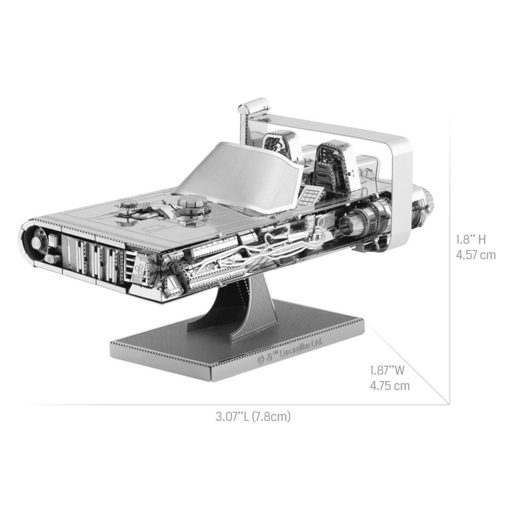鋼鐵火星人益智玩具★  星際大戰 Han＇s Speeder ★拼酷★MU藝模★3D立體金屬拼圖★DIY金屬模型-細節圖2