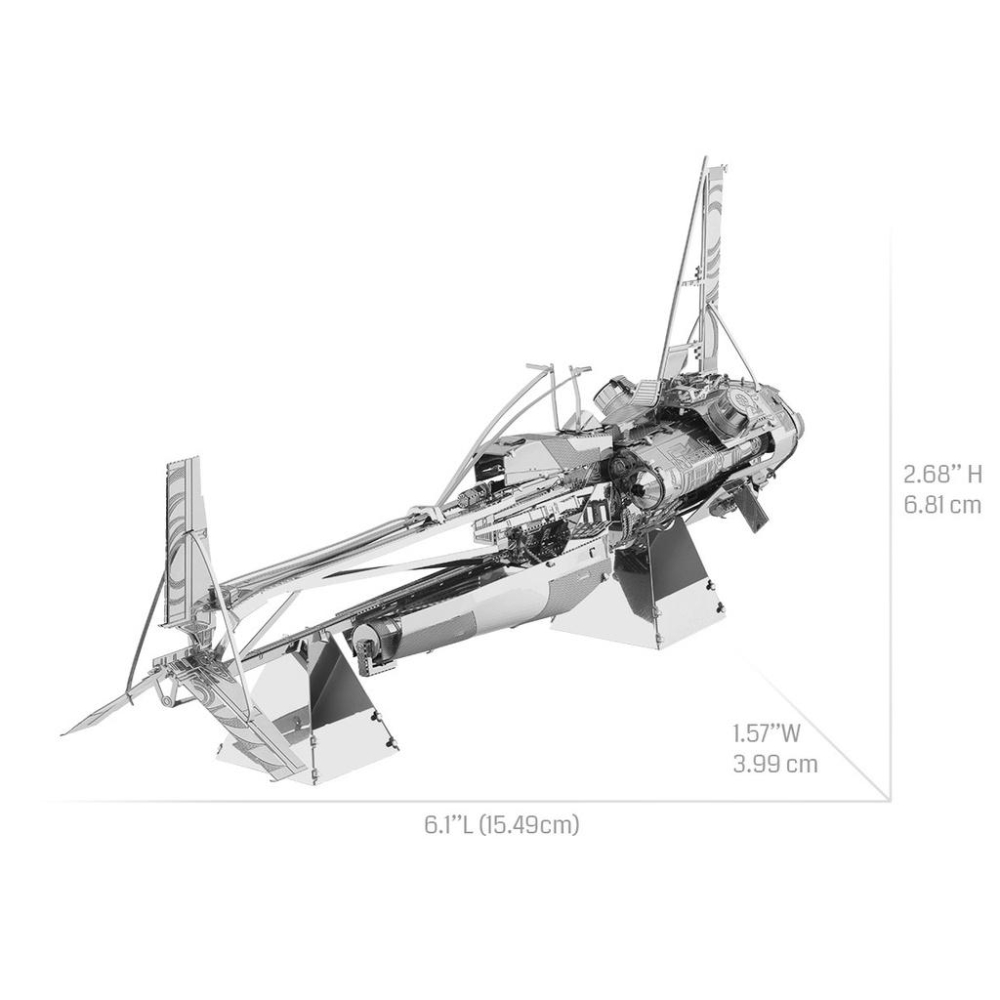 鋼鐵火星人益智玩具★星際大戰-SWOOP BIKE  ★拼酷★MU藝模★3D立體金屬拼圖★DIY金屬模型-細節圖4