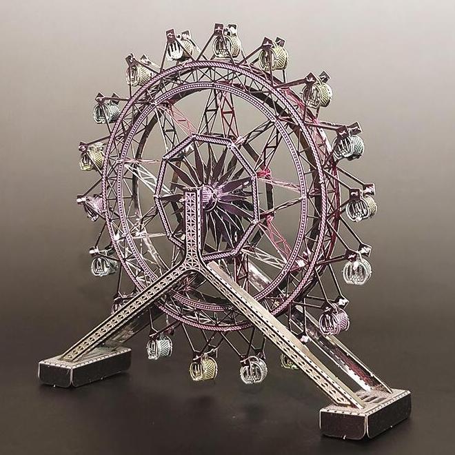 鋼鐵火星人益智玩具★ 摩天輪 ★拼酷★MU藝模★3D立體金屬拼圖★DIY金屬模型-細節圖7