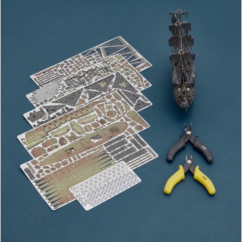 ★鋼鐵火星人益智玩具★飛翔的荷蘭人（鬼盜船） ★拼酷★MU藝模★3D立體金屬拼圖★DIY金屬模型★蝕刻片-細節圖9