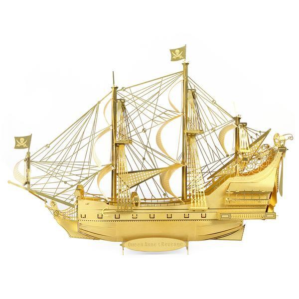 ★鋼鐵火星人益智玩具★安妮女王復仇號 ★拼酷★MU藝模★3D立體金屬拼圖★DIY金屬模型★蝕刻片-細節圖4