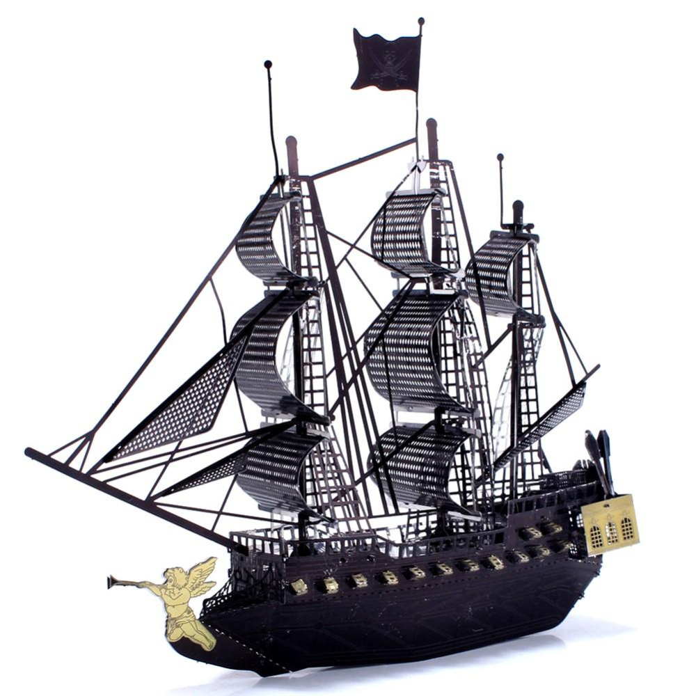 ★鋼鐵火星人益智玩具★黑珍珠海盜船 ★拼酷★MU藝模★3D立體金屬拼圖★DIY金屬模型-細節圖4