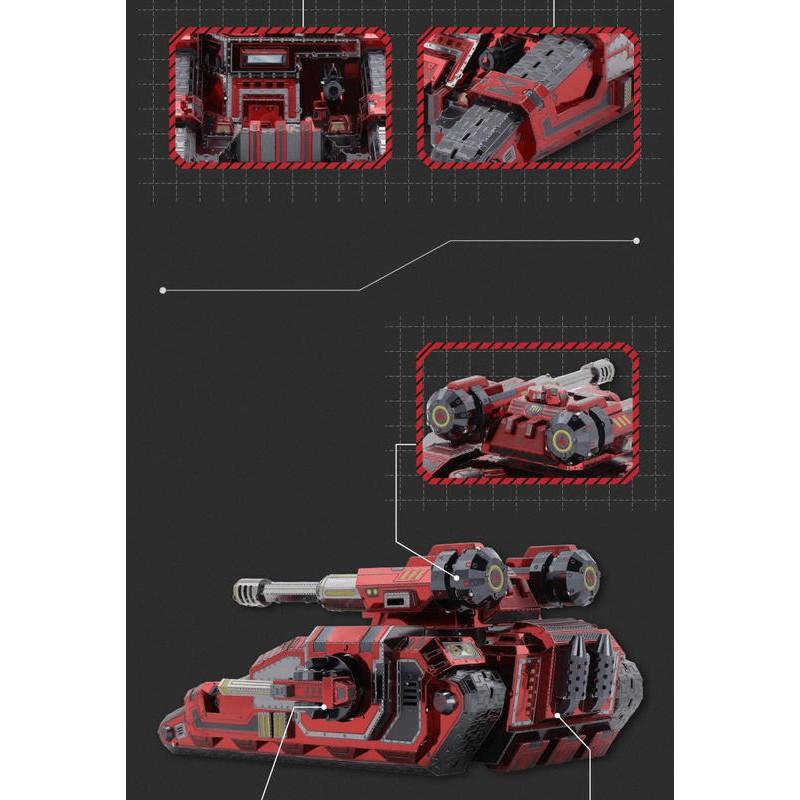 鋼鐵火星人益智玩具★ 彩色版-猩红骑士★拼酷★MU藝模★3D立體金屬拼圖★DIY金屬模型★蝕刻片-細節圖3