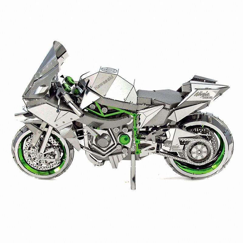 鋼鐵火星人益智玩具★ 川崎忍者H2R摩托車  ★拼酷★MU藝模★3D立體金屬拼圖★DIY金屬模型★蝕刻片-細節圖4