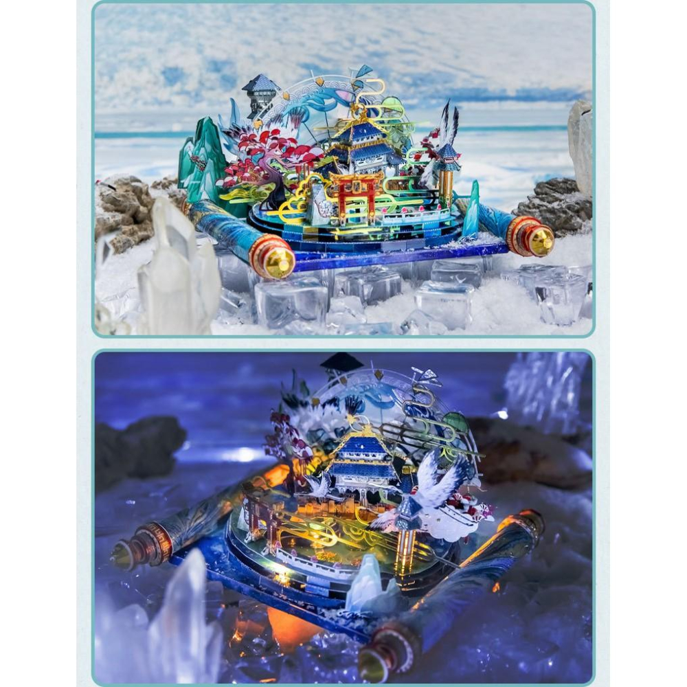 鋼鐵火星人益智玩具★ 卷中鏡-雲夢澤★拼酷★MU藝模★3D立體金屬拼圖★DIY金屬模型★蝕刻片-細節圖3