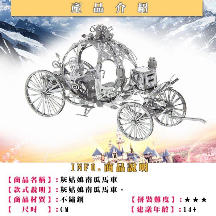 ★鋼鐵火星人益智玩具★南瓜馬車★拼酷★MU藝模★3D立體金屬拼圖★DIY金屬模型-細節圖2