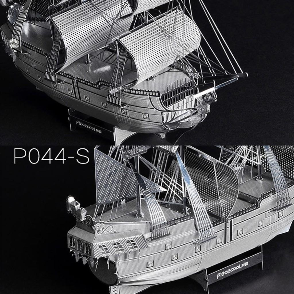 ★鋼鐵火星人益智玩具★黑珍珠號海盜船(大碼) ★拼酷★MU藝模★3D立體金屬拼圖★DIY金屬模型★蝕刻片-細節圖4