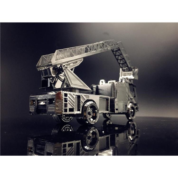 鋼鐵火星人益智玩具★雲梯消防車-可動式 ★拼酷★MU藝模★3D立體金屬拼圖★DIY金屬模型★蝕刻片-細節圖6