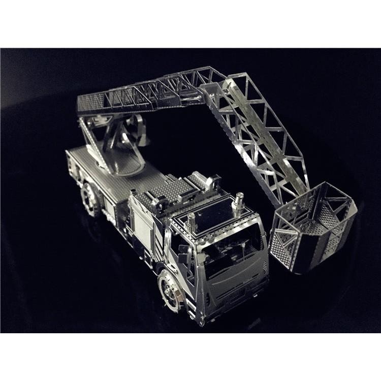 鋼鐵火星人益智玩具★雲梯消防車-可動式 ★拼酷★MU藝模★3D立體金屬拼圖★DIY金屬模型★蝕刻片-細節圖7