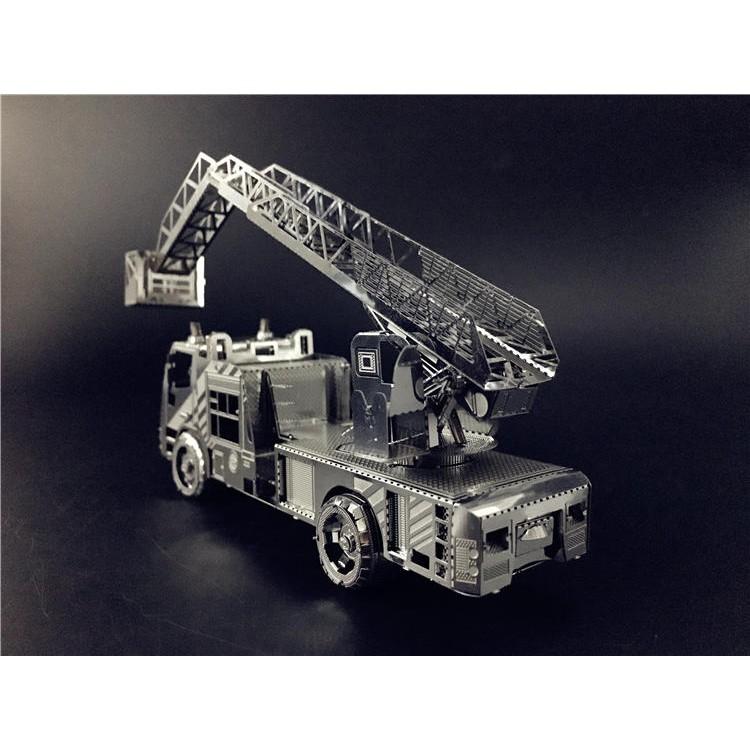 鋼鐵火星人益智玩具★雲梯消防車-可動式 ★拼酷★MU藝模★3D立體金屬拼圖★DIY金屬模型★蝕刻片-細節圖9