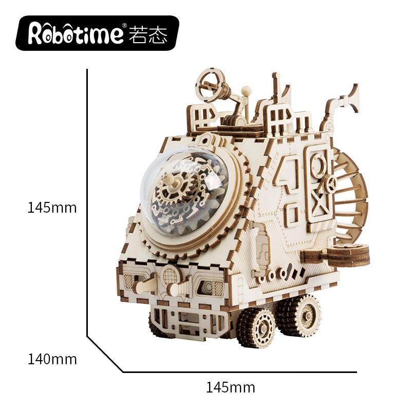 鋼鐵火星人益智玩具★ 8音盒-2款木質動態立體拼圖 ★3D立體拼圖★DIY模型-細節圖5