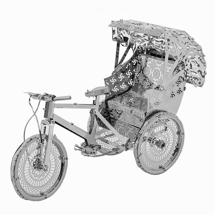 鋼鐵火星人益智玩具★上海灘-人力黃包車 ★拼酷★MU藝模★3D立體金屬拼圖★DIY金屬模型★蝕刻片-細節圖4