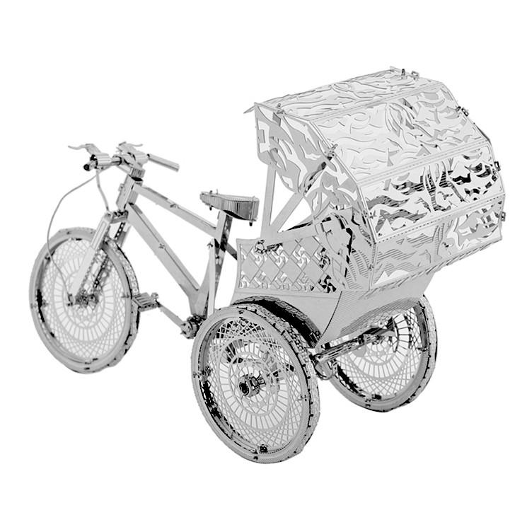 鋼鐵火星人益智玩具★上海灘-人力黃包車 ★拼酷★MU藝模★3D立體金屬拼圖★DIY金屬模型★蝕刻片-細節圖6