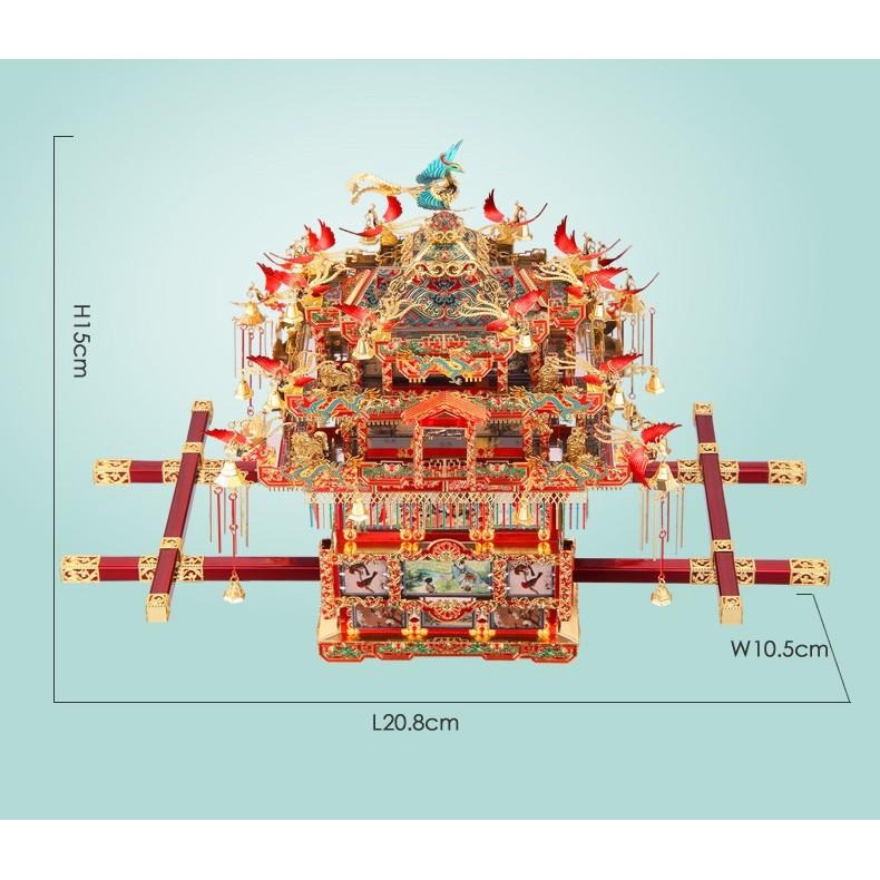 ★鋼鐵火星人★十里紅妝系列- 花轎 ★拼酷★3D立體金屬拼圖★DIY金屬模型★蝕刻片★-細節圖3