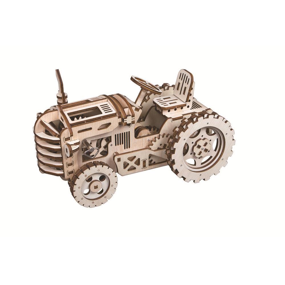 鋼鐵火星人益智玩具★ 拖拉機木質動態立體拼圖 ★拼酷★MU藝模★3D立體拼圖★DIY金屬模型-細節圖2