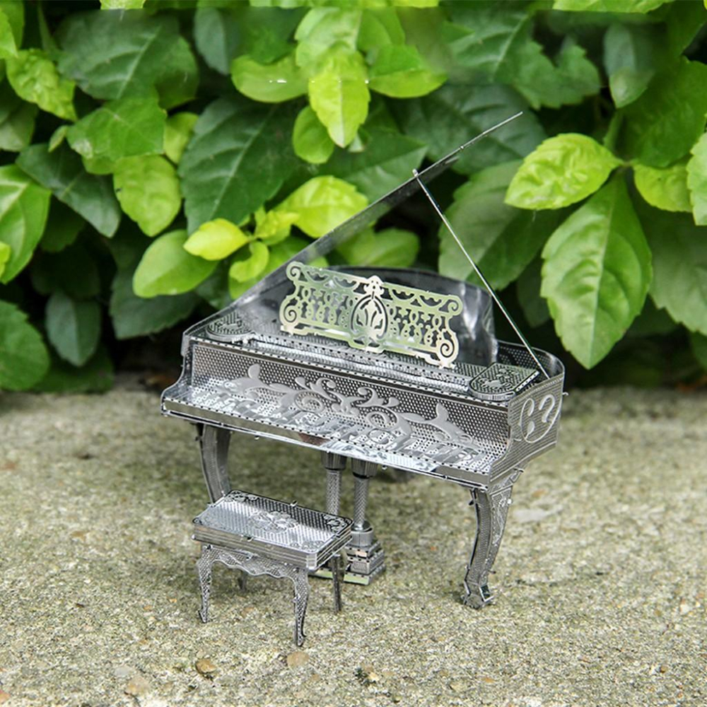 鋼鐵火星人益智玩具★三腳架鋼琴(大碼) ★拼酷★MU藝模★3D立體金屬拼圖★DIY金屬模型★蝕刻片-細節圖4