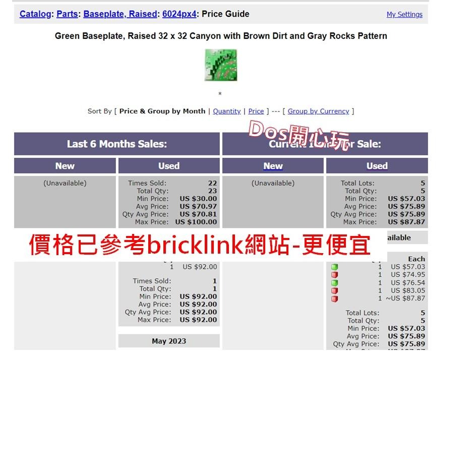 【 LEGO 樂高】(二手) 32x32 底板 6024px4 城堡 6079 系列，古物 絕版-細節圖9