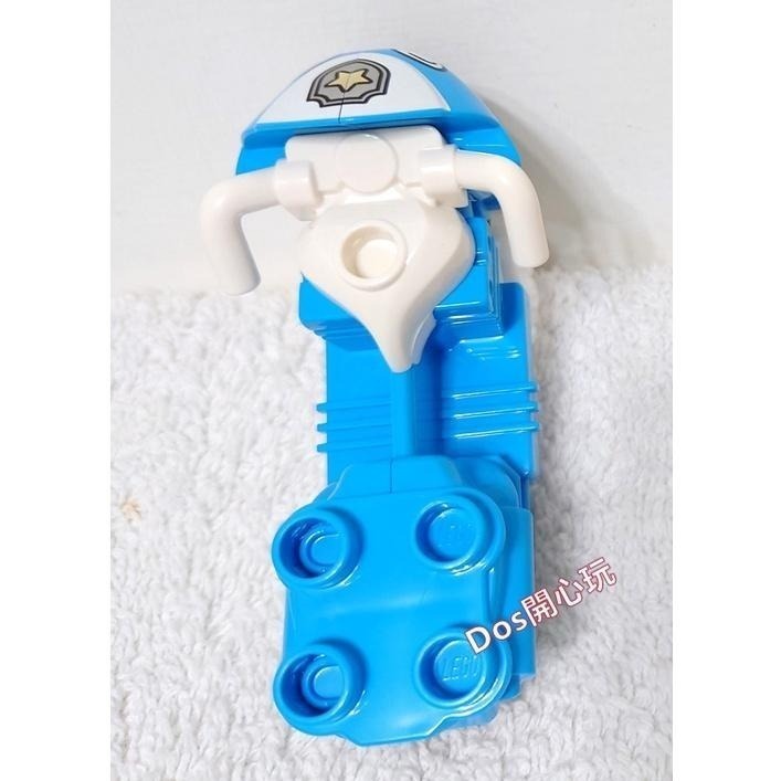 【Duplo 得寶】摩托車 帶有警察星徽章圖案 ，人偶 交通 配件 ， LEGO 大顆粒 #Dos開心玩-細節圖3