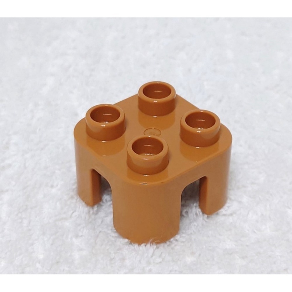 【Duplo 得寶】中-牛奶糖色 板凳 椅子，人偶 家具 配件，LEGO 大顆粒 #Dos開心玩-細節圖2