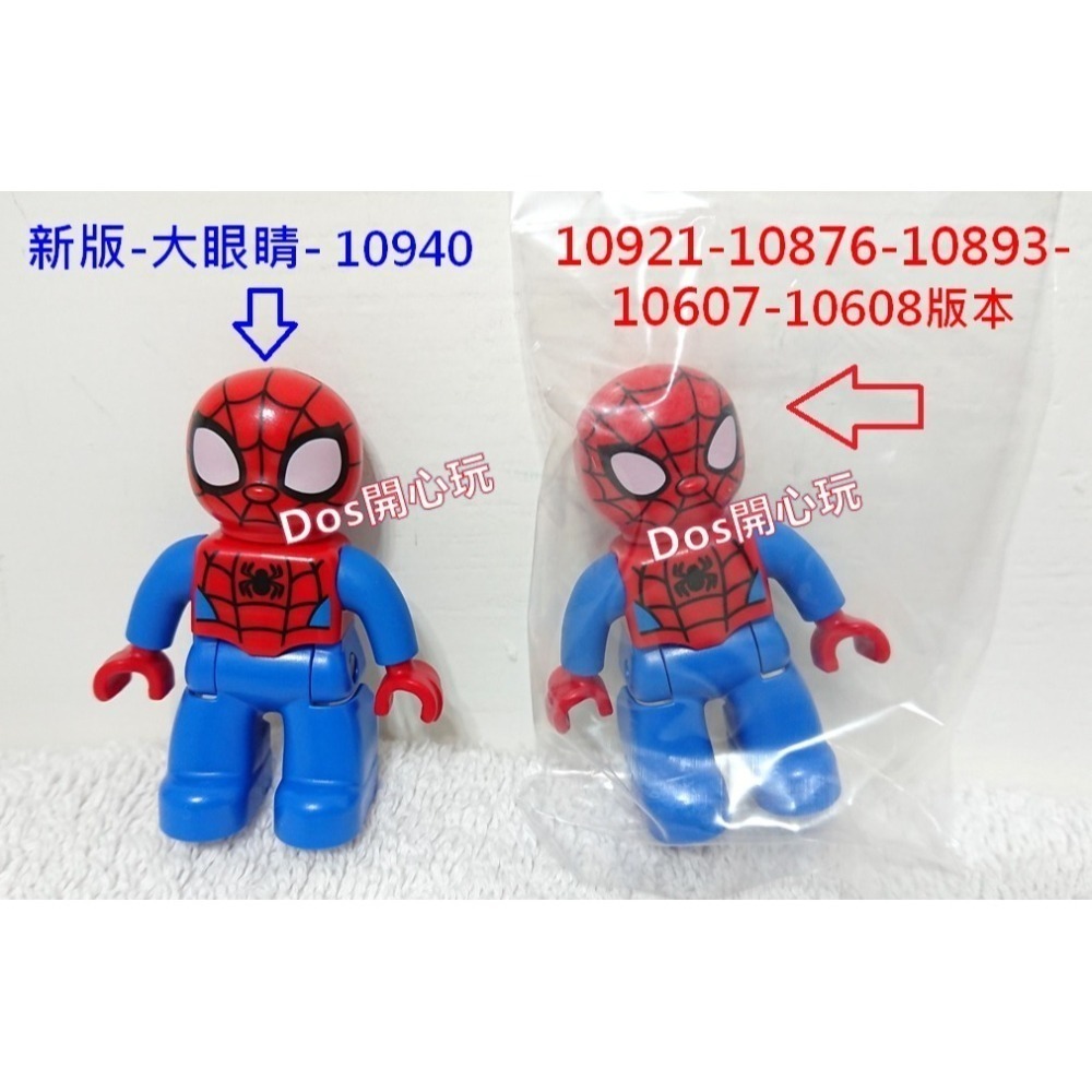 【Duplo 得寶】人偶 蜘蛛人 蜘蛛俠 新版 -大眼睛 藍色 動畫版 男生，10940 10995，LEGO 大顆粒-細節圖3