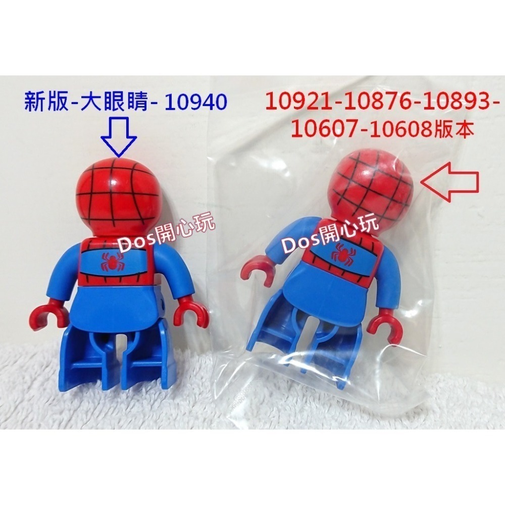 【Duplo 得寶】人偶 蜘蛛人 蜘蛛俠 新版 -大眼睛 藍色 動畫版 男生，10940 10995，LEGO 大顆粒-細節圖4