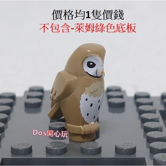 【LEGO 樂高】動物 貓頭鷹 ( 深砂色=深米色 )，哈利波特 妙麗 系列，30392 76422 76405-細節圖2