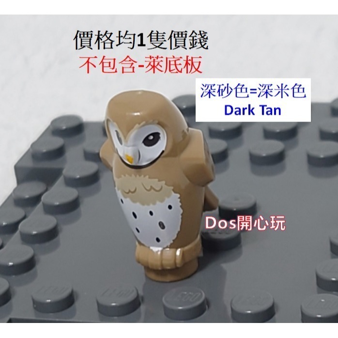 【LEGO 樂高】動物 貓頭鷹 ( 深砂色=深米色 )，哈利波特 妙麗 系列，30392 76422 76405-細節圖4