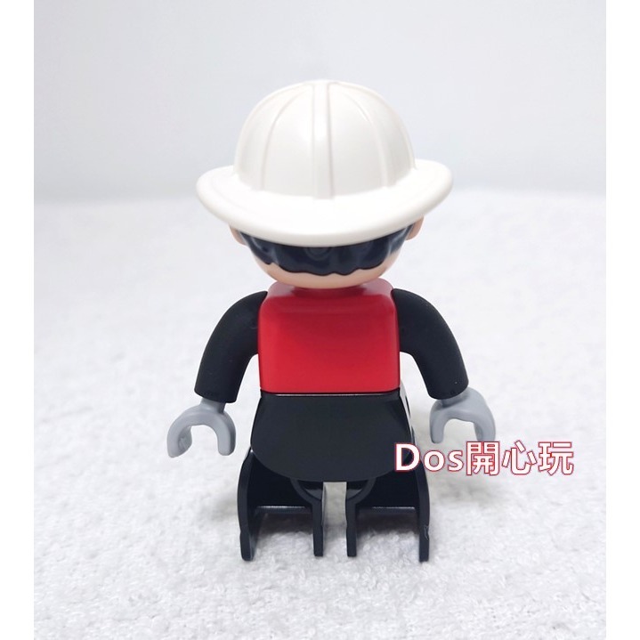 【Duplo 得寶】人偶 消防員 淺膚色 男生 紅色背心版，LEGO 大顆粒-細節圖2