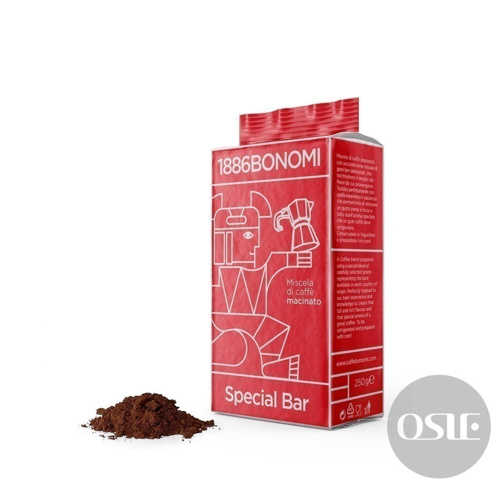 【義大利百年品牌BONOMI】研磨咖啡粉 (250g/包)-細節圖5