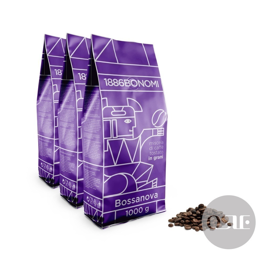 【義大利百年品牌BONOMI】配方咖啡豆 Bossanova 紫 (3kg/3包/箱)-細節圖4