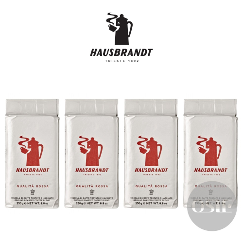 【義大利Hausbrandt】研磨咖啡粉 Rossa紅牌 (1kg/4包/箱)
