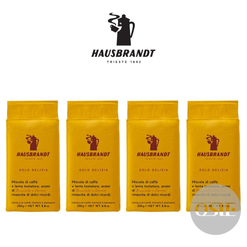 【義大利Hausbrandt】研磨咖啡粉 Gold Delizia (1kg/4包/箱)